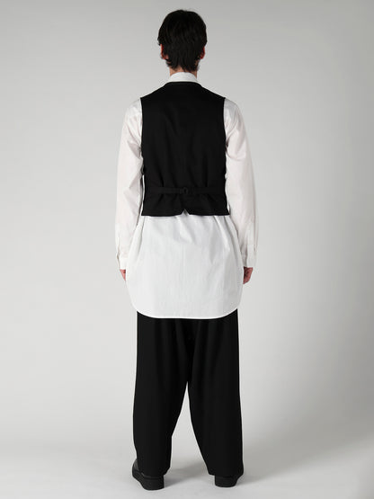 WOOL GABARDINE CHANGE POCKET VEST