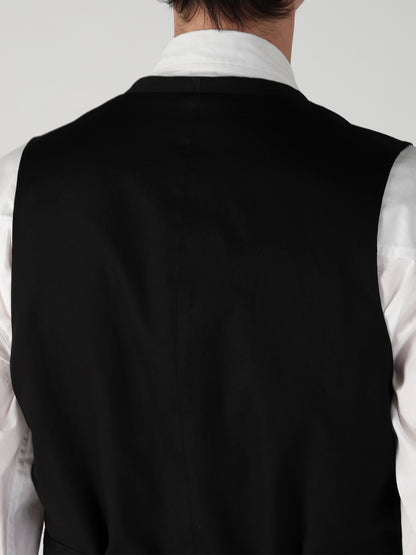 WOOL GABARDINE CHANGE POCKET VEST
