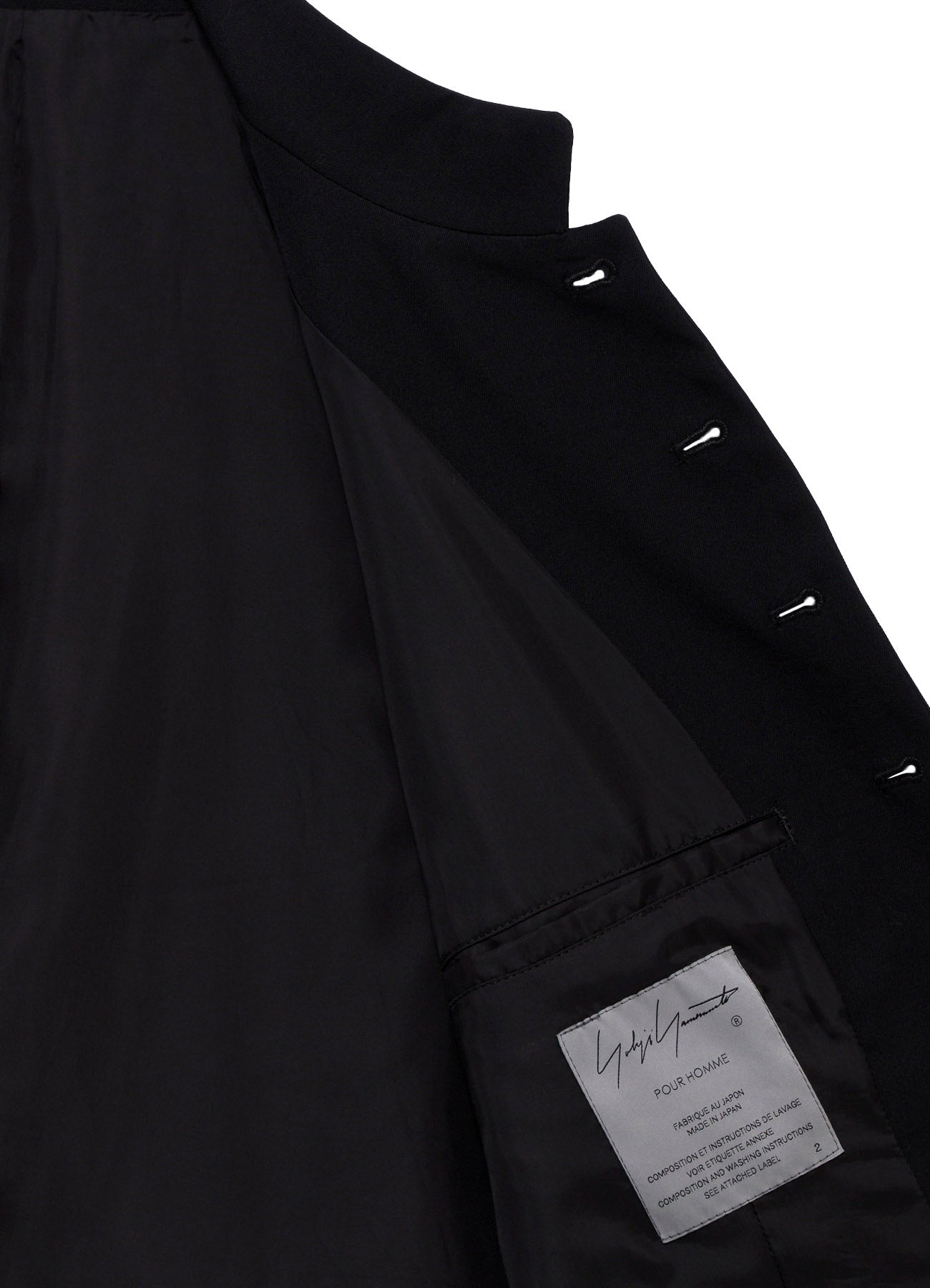 WOOL GABARDINE LAYERD LAPEL VEST