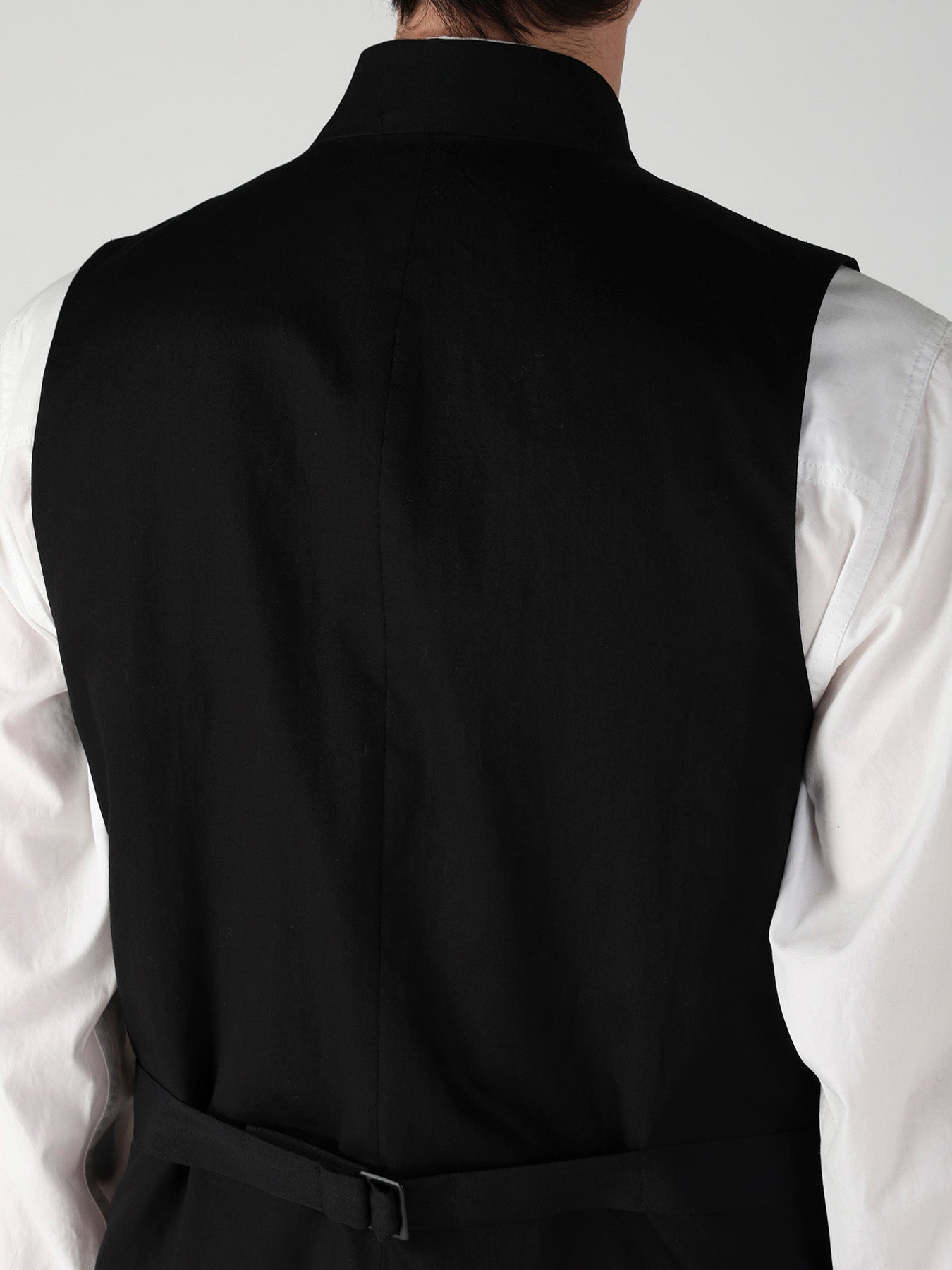 WOOL GABARDINE LAYERD LAPEL VEST – THE SHOP YOHJI YAMAMOTO