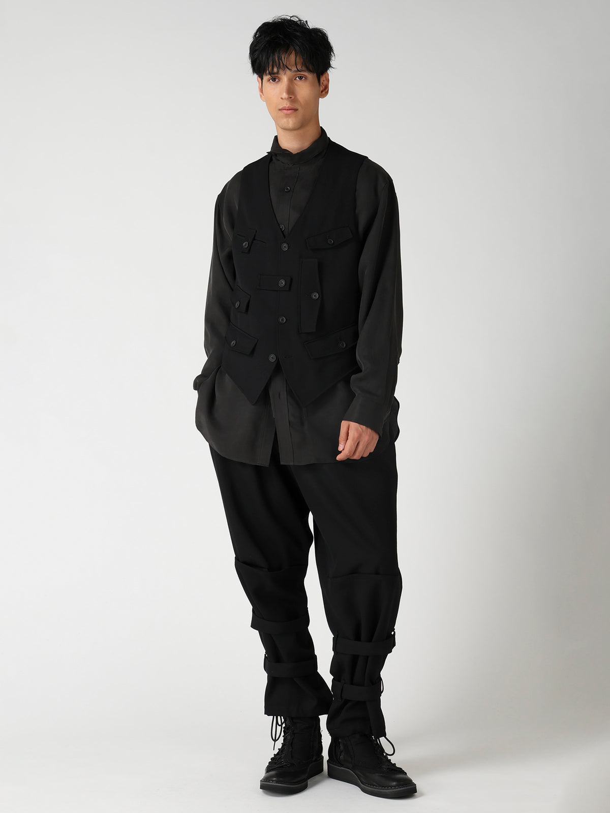 ARMY GABARDINE MULTI POCKET VEST