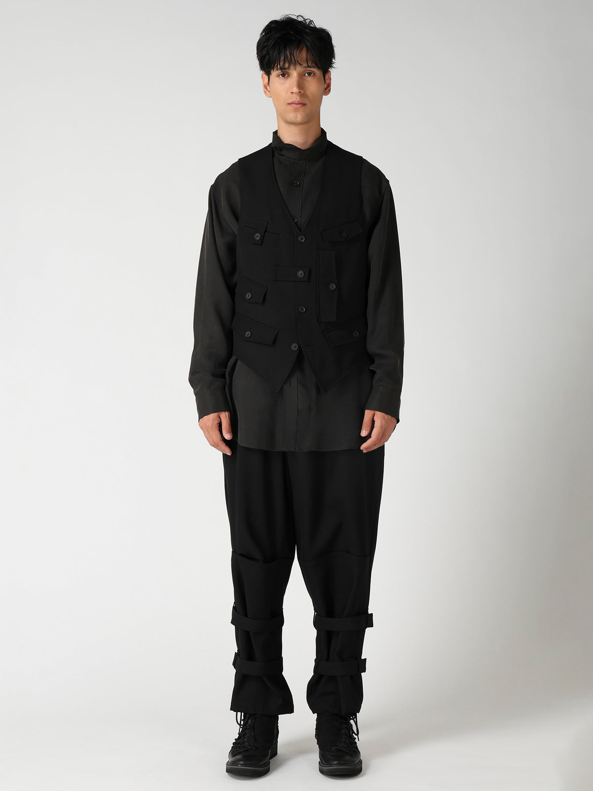 ARMY GABARDINE MULTI POCKET VEST