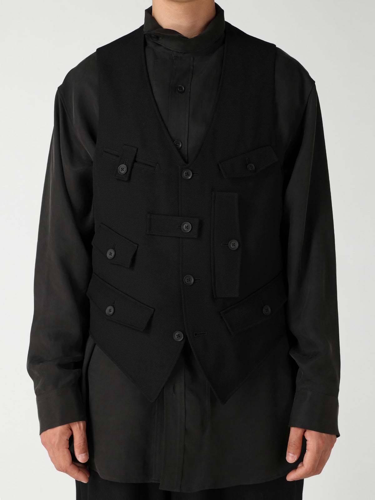 ARMY GABARDINE MULTI POCKET VEST