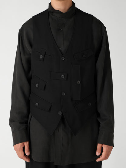 ARMY GABARDINE MULTI POCKET VEST