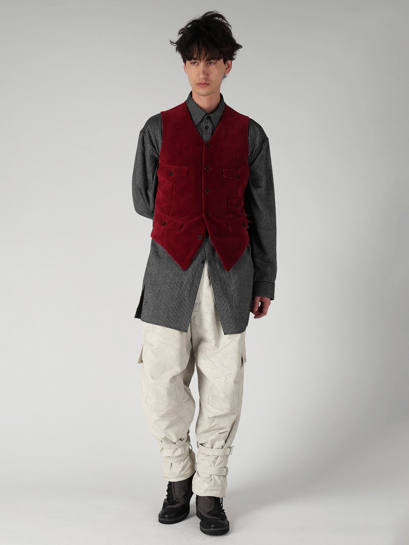 COTTON VELVETEEN CORDUROY 5P PADDED VEST