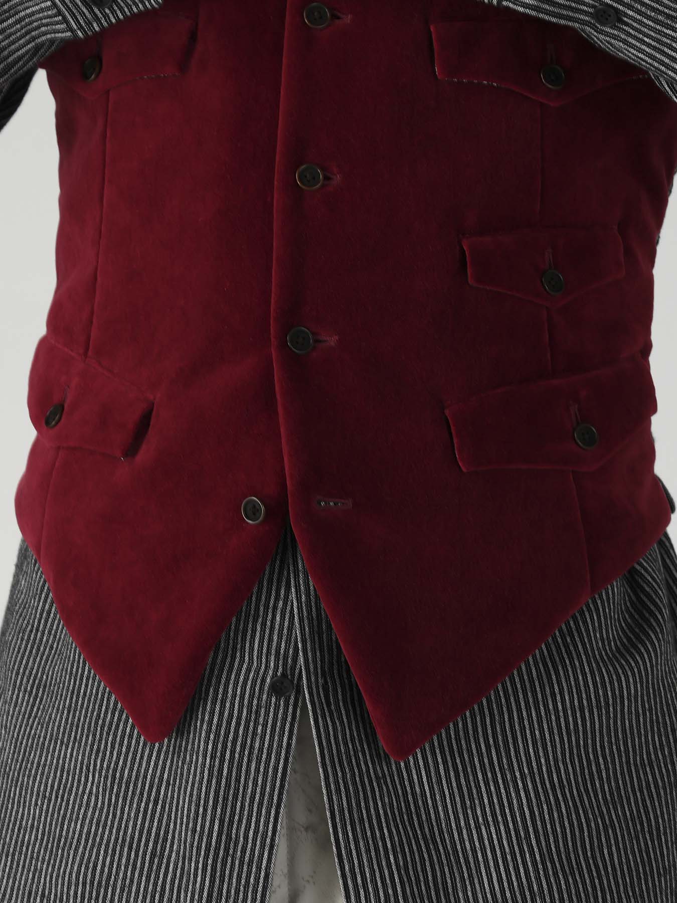 COTTON VELVETEEN CORDUROY 5P PADDED VEST