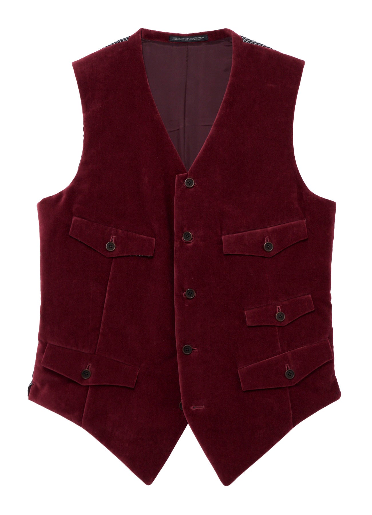 COTTON VELVETEEN CORDUROY 5P PADDED VEST