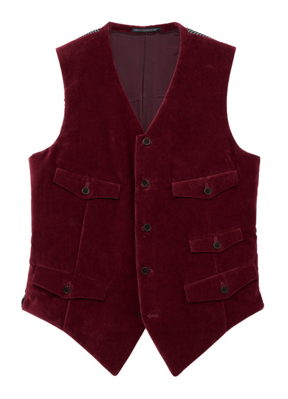 COTTON VELVETEEN CORDUROY 5P PADDED VEST