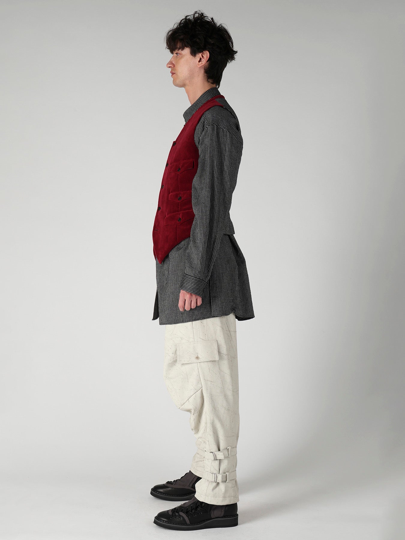 COTTON VELVETEEN CORDUROY 5P PADDED VEST