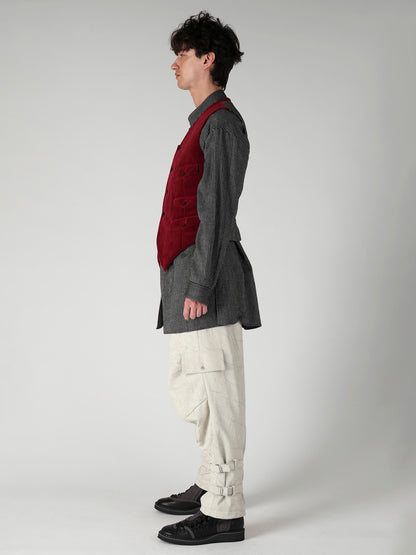 COTTON VELVETEEN CORDUROY 5P PADDED VEST