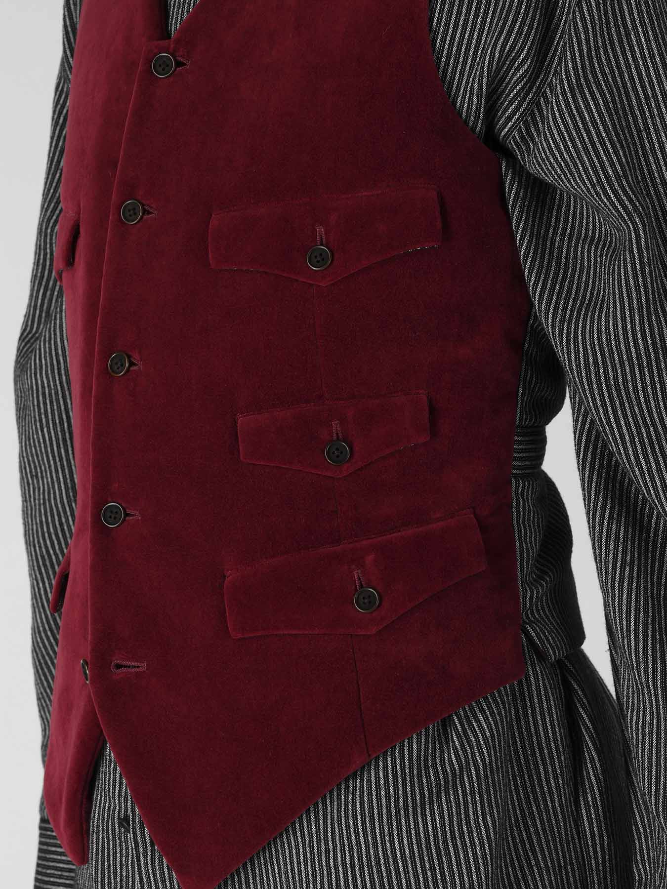 COTTON VELVETEEN CORDUROY 5P PADDED VEST