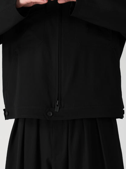 WOOL GABARDINE OUTER POCKET BLOUSON