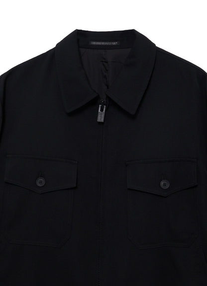WOOL GABARDINE OUTER POCKET BLOUSON