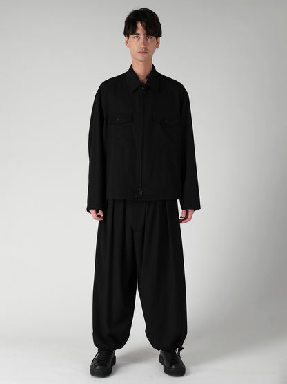 WOOL GABARDINE OUTER POCKET BLOUSON