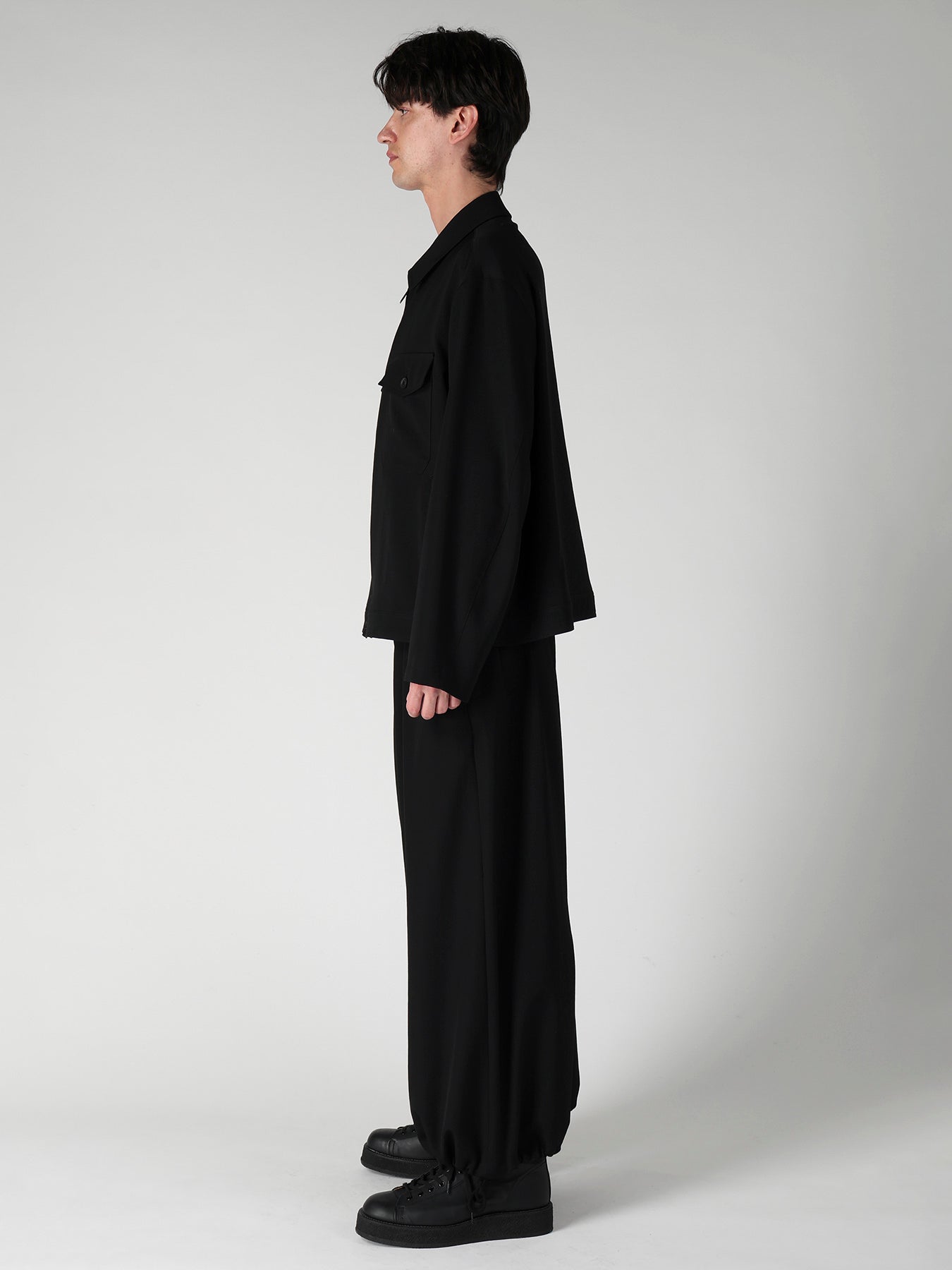 WOOL GABARDINE OUTER POCKET BLOUSON
