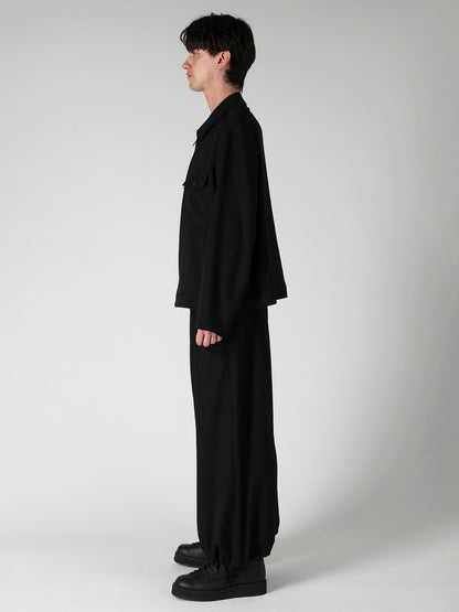 WOOL GABARDINE OUTER POCKET BLOUSON