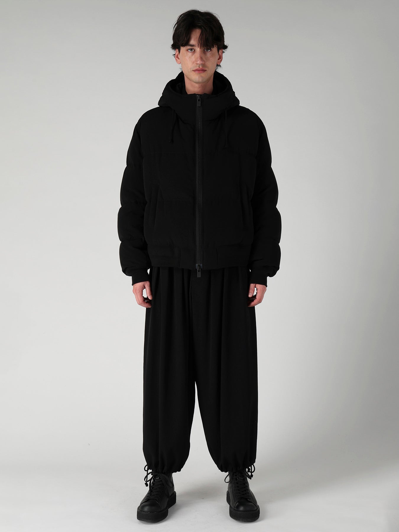 TA TUXEDO HOODIE DOWN JACKET