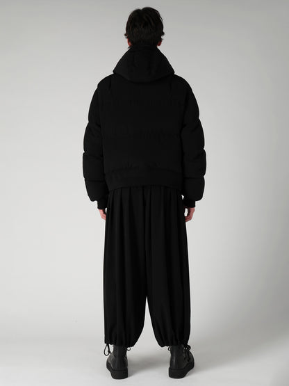 TA TUXEDO HOODIE DOWN JACKET