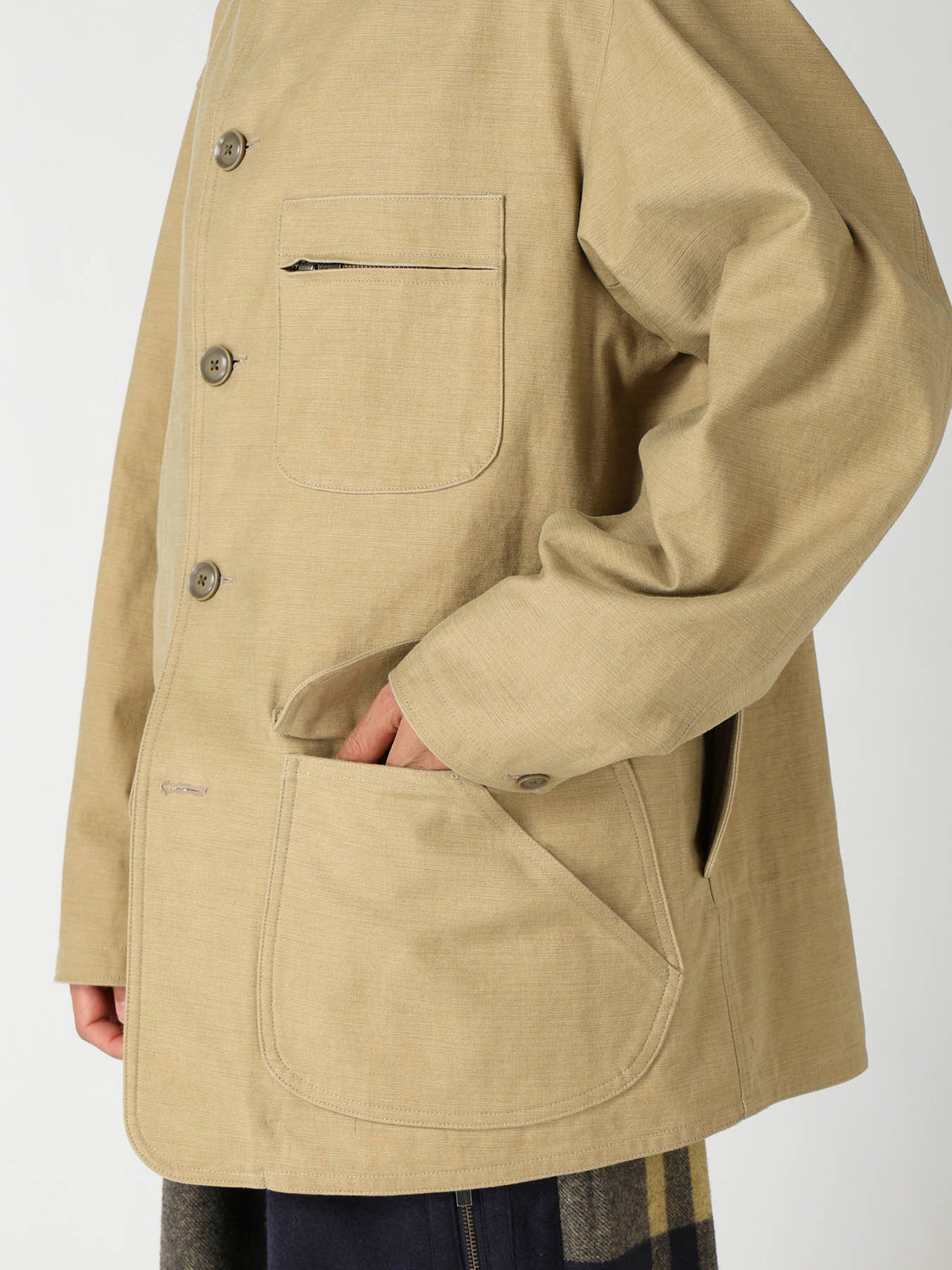 SLUB SATIN HUNTING BLOUSON
