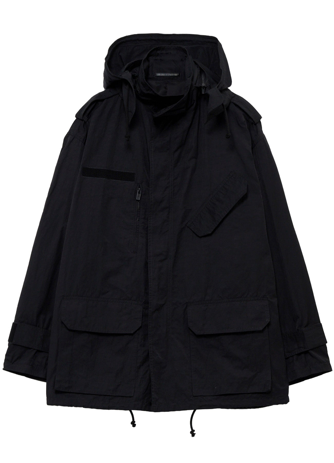 NY SPUN GABARDINE BLACK PACKABLE HOOD BLOUSON – THE SHOP YOHJI