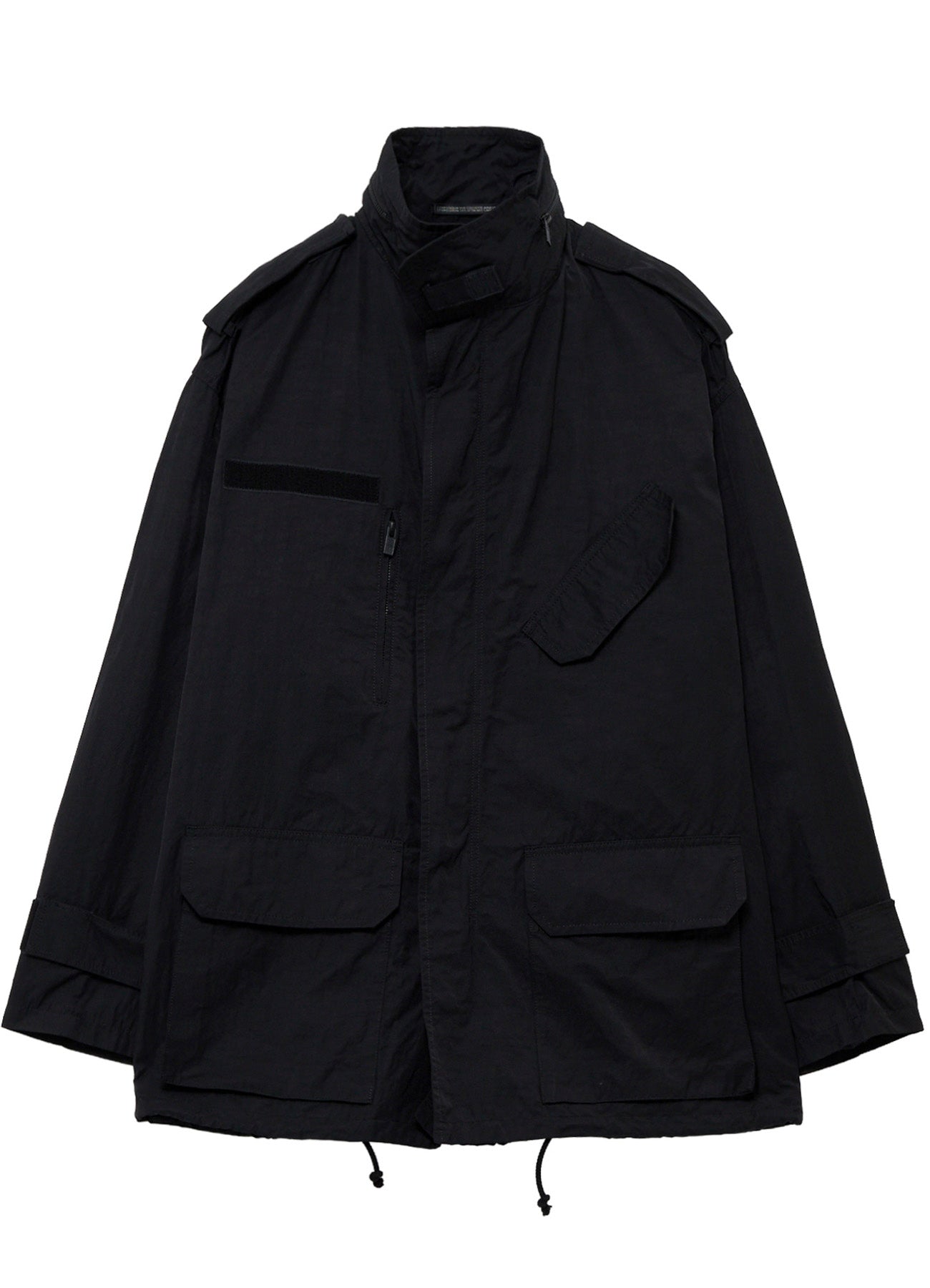 NY SPUN GABARDINE BLACK PACKABLE HOOD BLOUSON – THE SHOP YOHJI