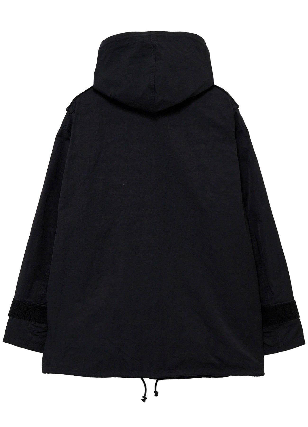 NY SPUN GABARDINE BLACK PACKABLE HOOD BLOUSON – THE SHOP YOHJI