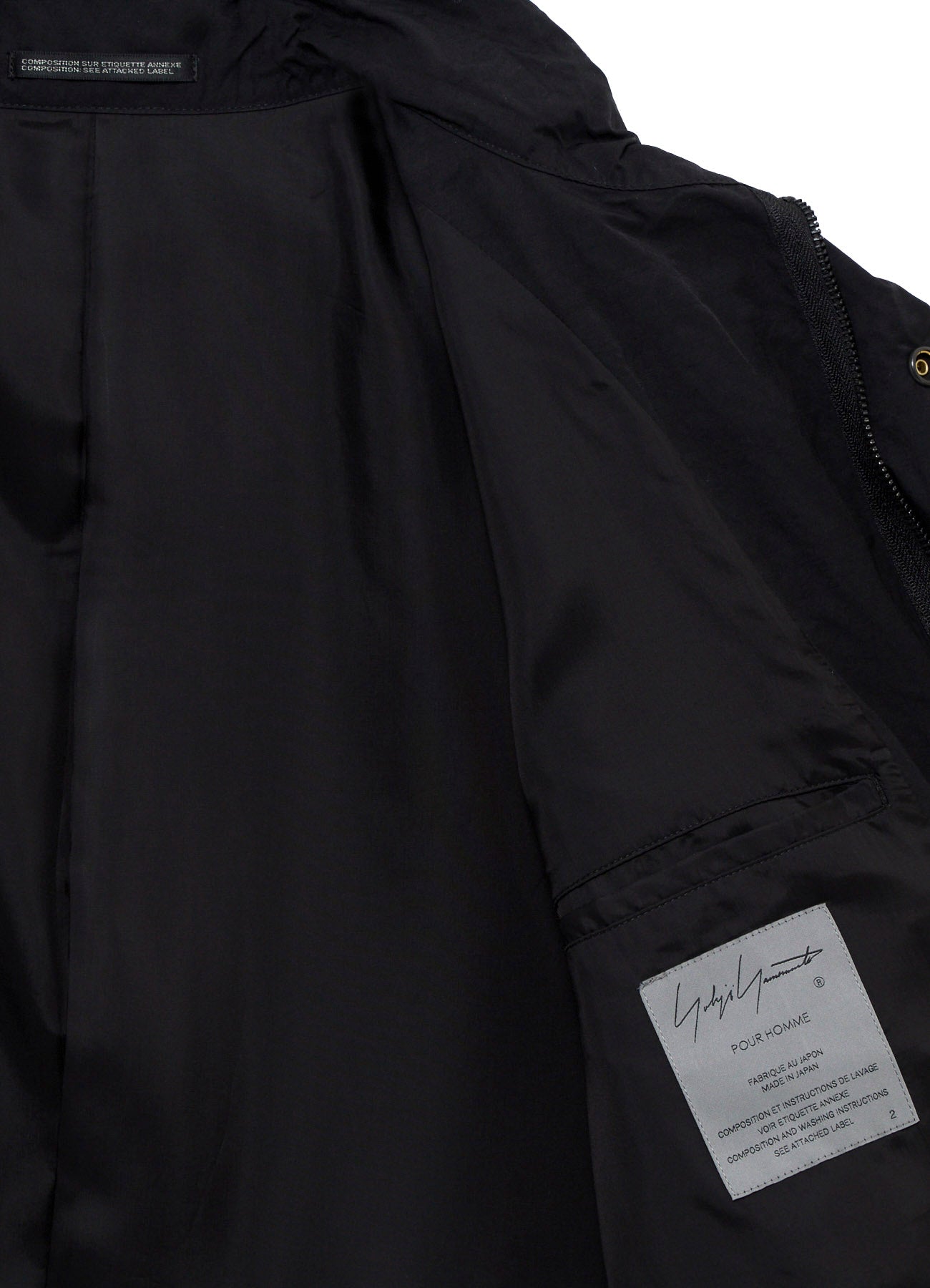 NY SPUN GABARDINE BLACK PACKABLE HOOD BLOUSON – THE SHOP YOHJI