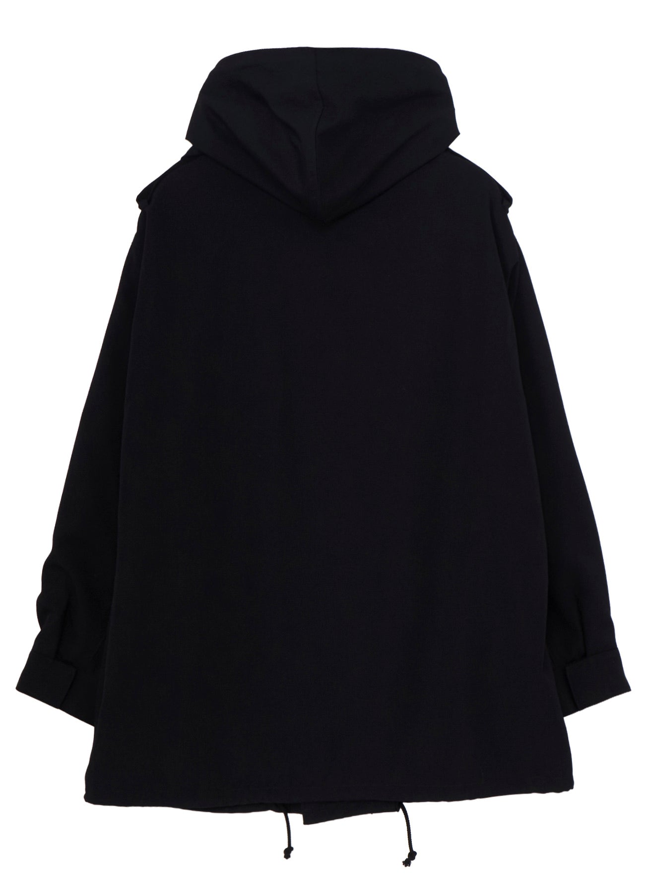 WOOL GABARDINE PACKABLE HOOD BLOUSON