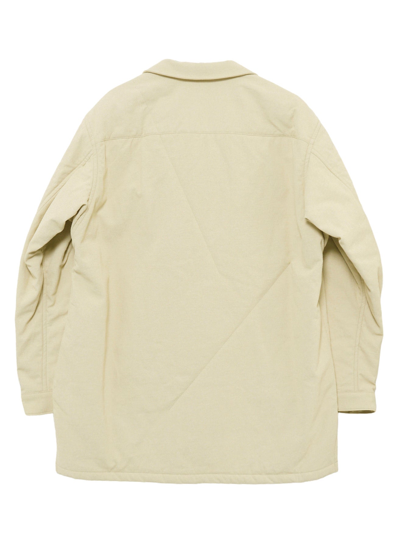 COTTON HEMP BACK SATIN PADDED ZIP BLOUSON