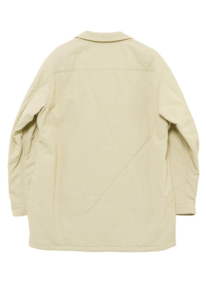 COTTON HEMP BACK SATIN PADDED ZIP BLOUSON