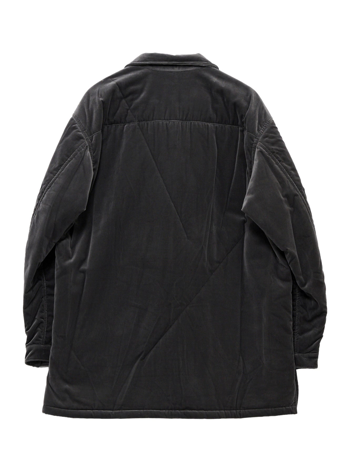 GREY VELVET PADDED BLOUSON – THE SHOP YOHJI YAMAMOTO