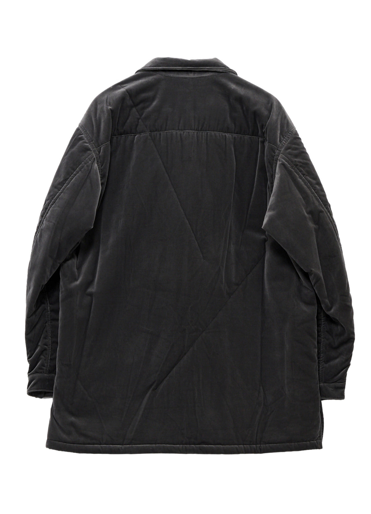 GREY VELVET PADDED BLOUSON