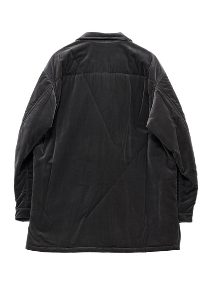 GREY VELVET PADDED BLOUSON