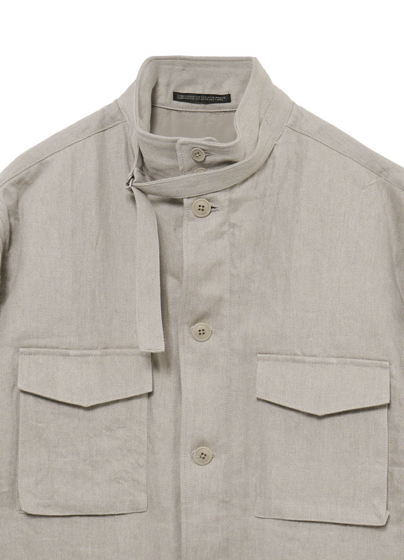 10OZ DENIM LINEN PADDED ARMY BLOUSON