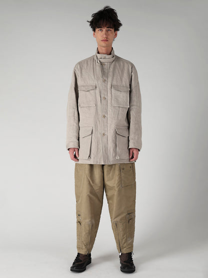 10OZ DENIM LINEN PADDED ARMY BLOUSON
