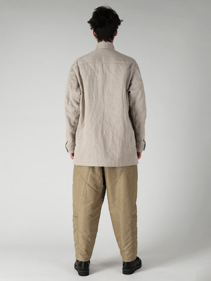 10OZ DENIM LINEN PADDED ARMY BLOUSON