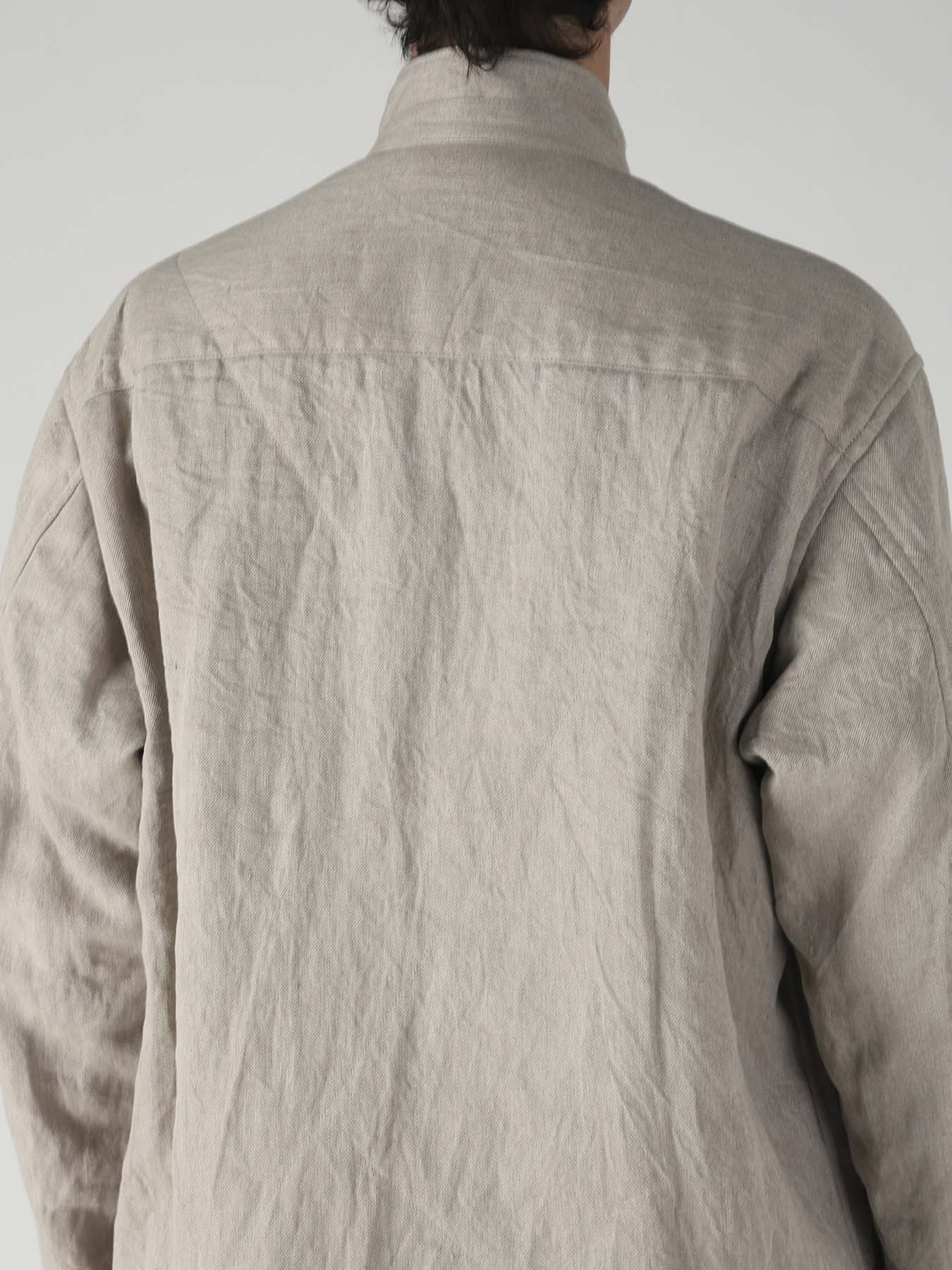10OZ DENIM LINEN PADDED ARMY BLOUSON