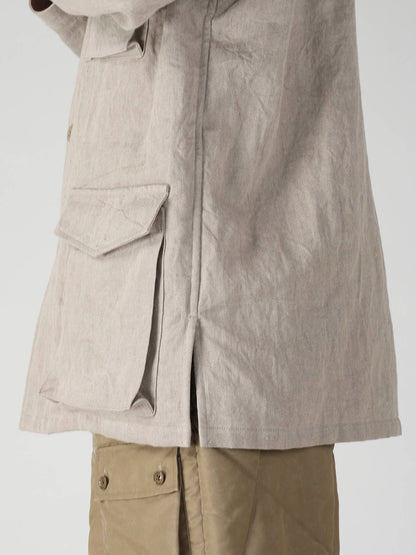 10OZ DENIM LINEN PADDED ARMY BLOUSON