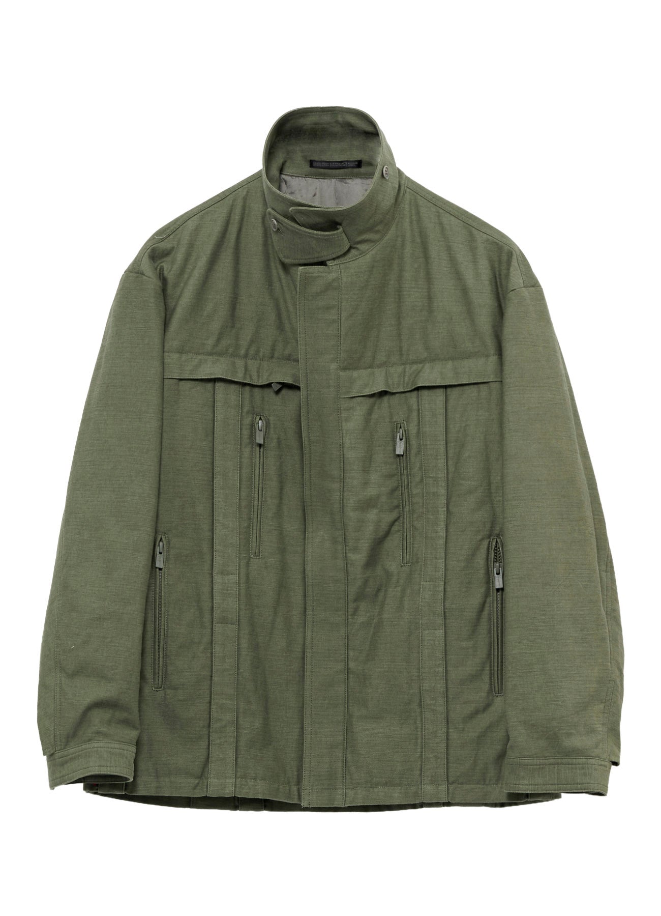 SLUB SATIN PADDED YOKE BLOUSON