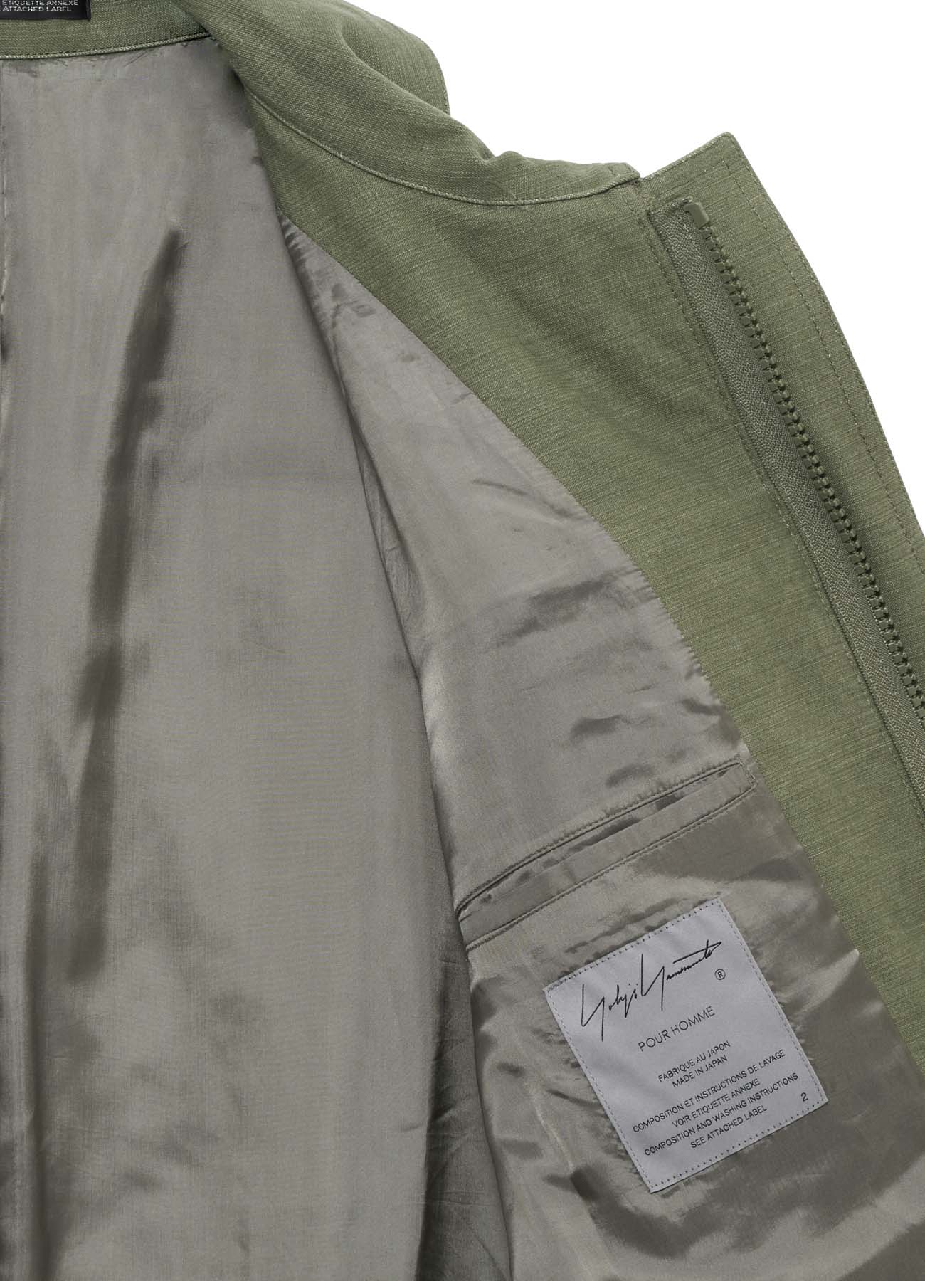 SLUB SATIN PADDED YOKE BLOUSON
