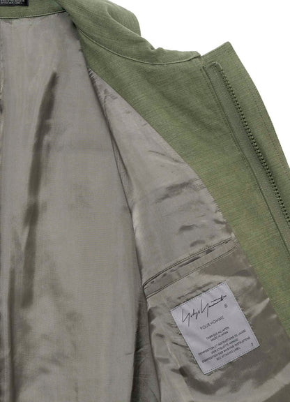 SLUB SATIN PADDED YOKE BLOUSON