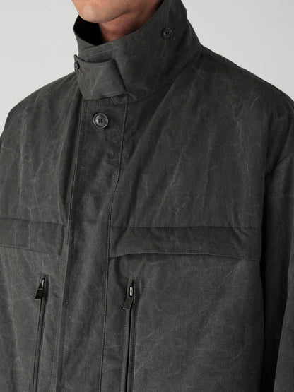 COTTON RIPSTOP PIGMENT YOKE STITCH BLOUSON