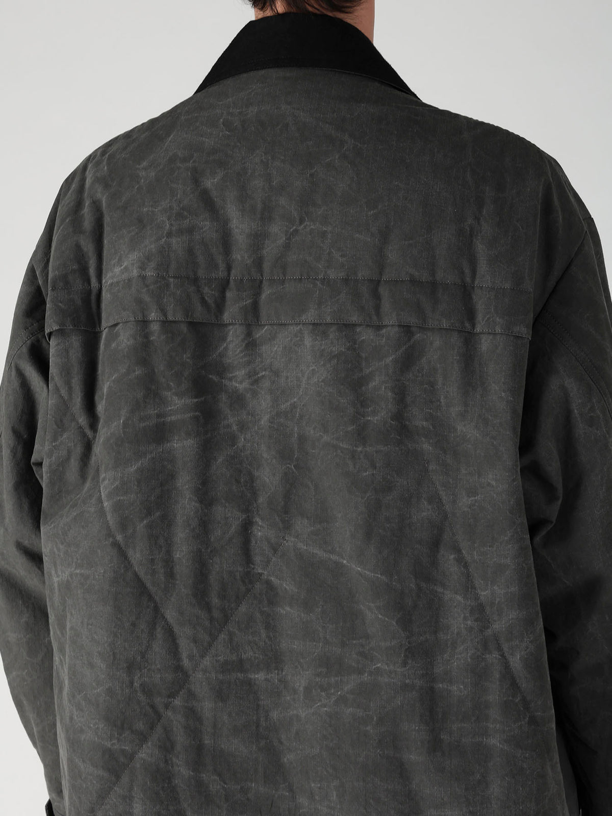 COTTON RIPSTOP PIGMENT YOKE STITCH BLOUSON