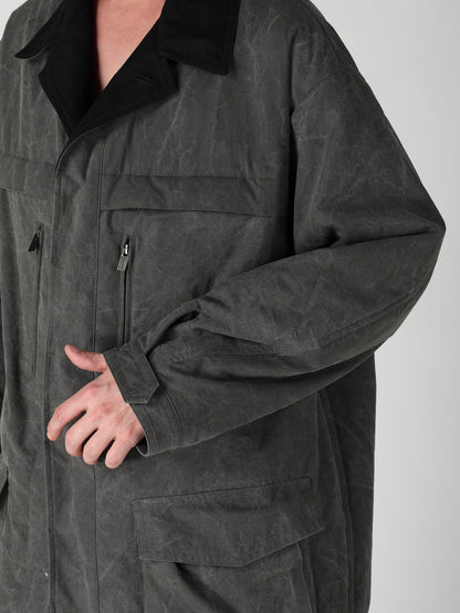 COTTON RIPSTOP PIGMENT YOKE STITCH BLOUSON