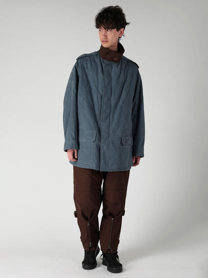 C RIP PIGMENT HOODED STITCH BLOUSON