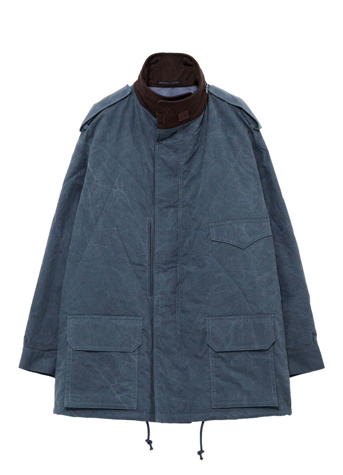 C RIP PIGMENT HOODED STITCH BLOUSON