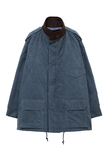 C RIP PIGMENT HOODED STITCH BLOUSON