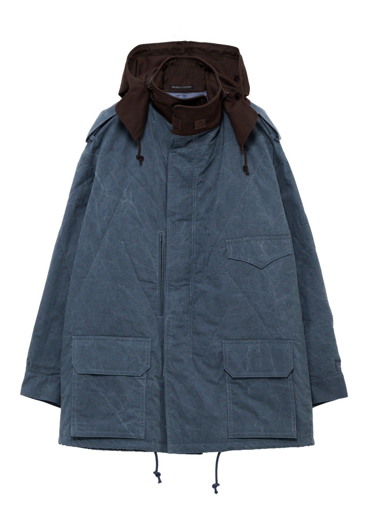 C RIP PIGMENT HOODED STITCH BLOUSON
