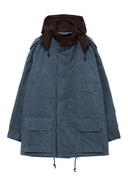 C RIP PIGMENT HOODED STITCH BLOUSON
