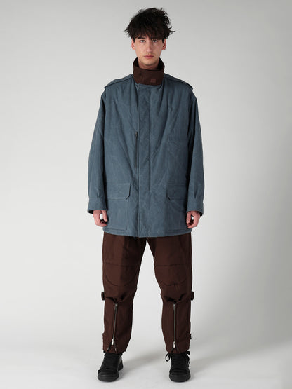 C RIP PIGMENT HOODED STITCH BLOUSON